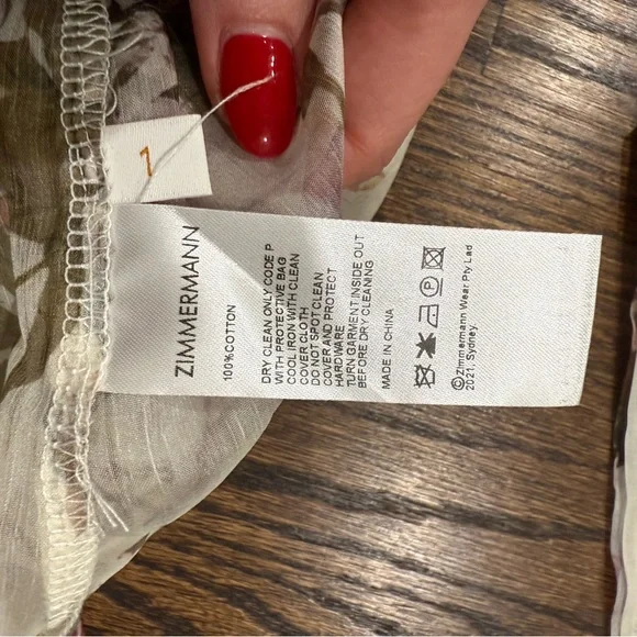 Zimmermann Floral Sheer Blouse and Short Set - Picture 9 of 9